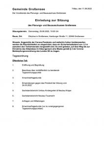 thumbnail of 2022-08-25 Einladung Sitzung Bau- und Planungsausschuss