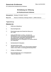thumbnail of 2023-02-21 Einladung zur Sitzung des Sozialausschusses